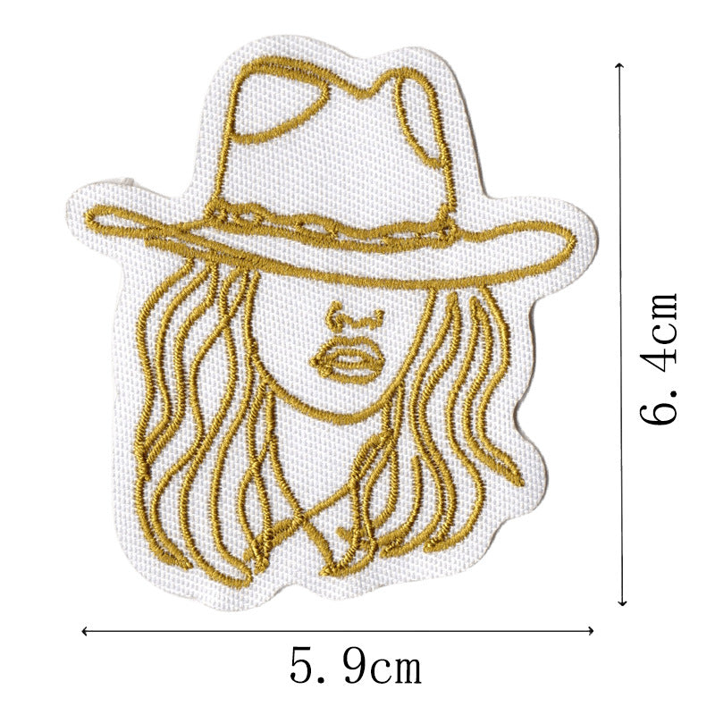 Wholesale Western Cowboy Embroidered Jacket Decoration, Steed Pistol Embroidered Badge, Embroidered Label Patch FS
